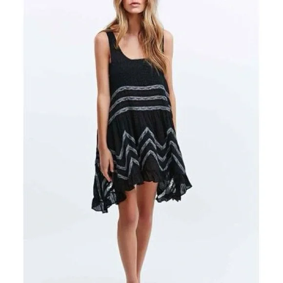 Free People Lace and Voile Trapeze Slip Dress - Picture 5 of 8